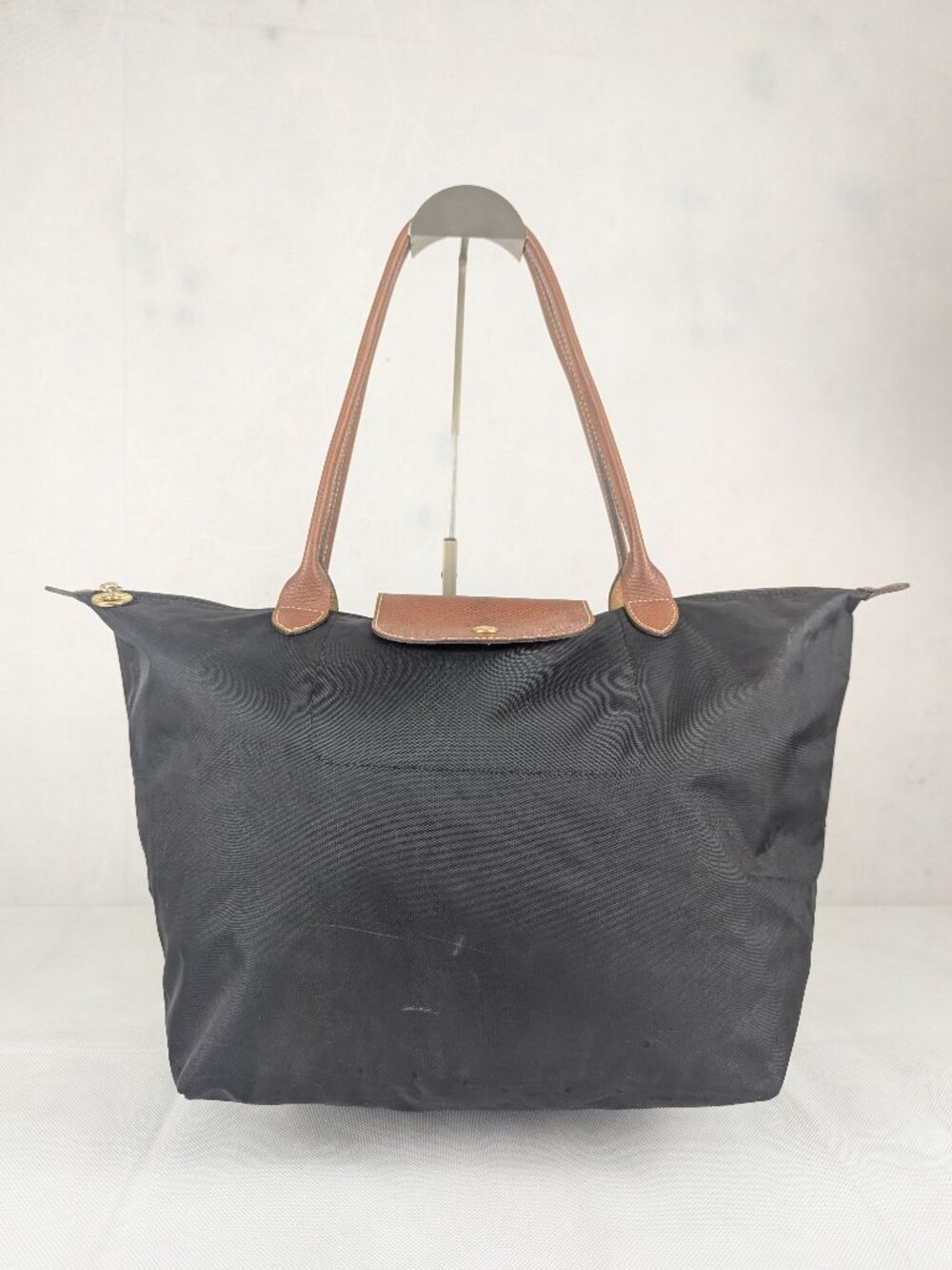 Authentic Longchamp Le Pliage Nylon Tote Shoulder Bag Black - Used - Great Deal